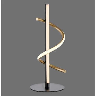 Image of JUST LIGHT. Emanda LED table lamp, iron, black brass