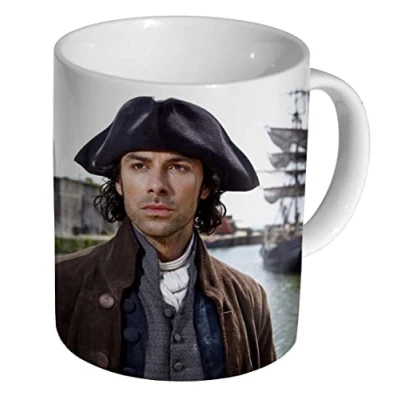 Image of Poldark Aidan Turner Great Boat Scene Ceramic Coffee Mug / Cup