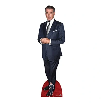 Image of Star Cutouts CS1054 Pierce Brosnan Lifesize Cardboard Cutout With Mini Actor