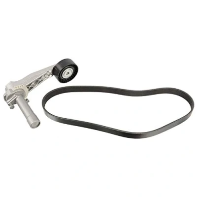 Image of 11287526363, 11287526363S2, 11287571015, 11287571015S2 V ribbed belt set FEBI BILSTEIN 107427 with tensioner element PEUGEOT: 308 SW 2