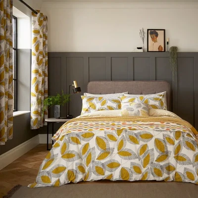 Image of Helena Springfield Grove Duvet Cover Set Single Cinnamon