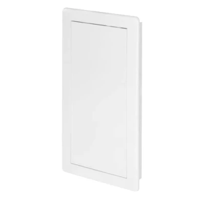 Image of Awenta 150 x 300 mm Plastic Access Panel Door White Opening Flap Cover Plate Inspection Hatch Latch Concealed Hinge Removable Paintable Smooth Surface (6 12 Inches)
