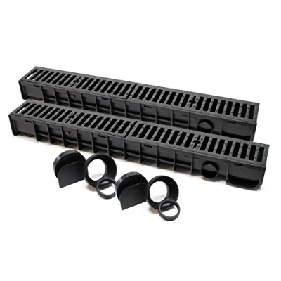 Image of Drainage Storm Ground Channel 2x1m 12.5t Heelguard Cast Iron Rain Waste Sewage Water Drain