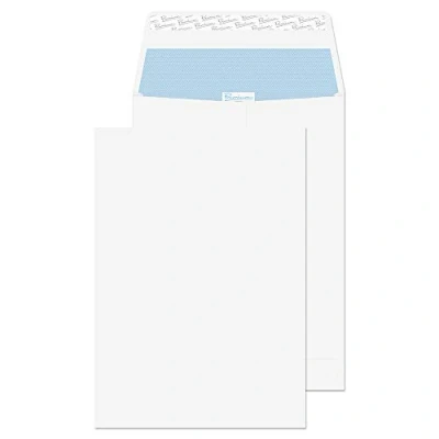 Image of Blake Office C4 324 x 229 25 mm 120 gsm Gusset Pocket Peel &amp; Seal Envelopes (37115) Ultra White Wove Pack of 100