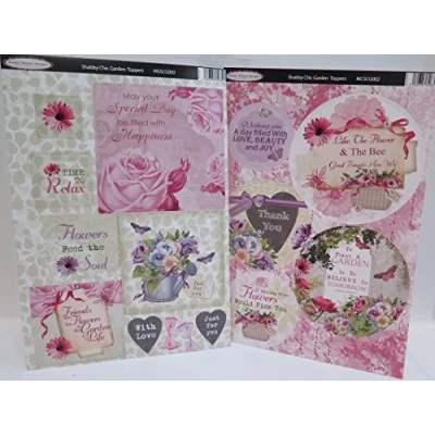 Image of Debbi Moore Shabby Chic Die Cut Garden Toppers Sentiments 5 Sheets JLH092