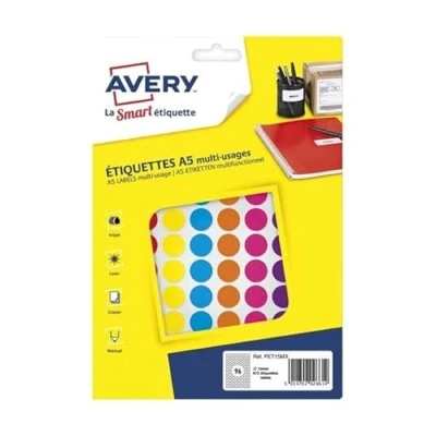 Image of Avery 2940 Lozenges 15 mm Mixed Colours