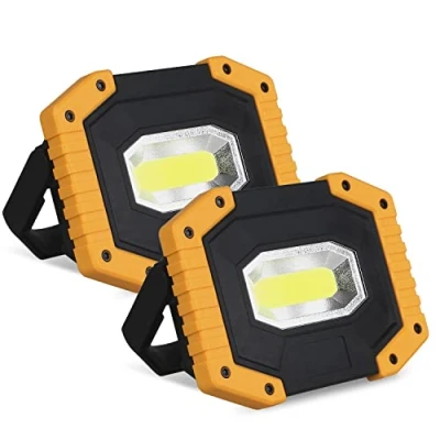 Image of 30W Rechargeable Portable Work Light, T SUN LED Floodlights with USB, Spotlight Waterproof Outdoor for Car Repairing, Fishing, Camping, Emergency Security Lights, 3 Modes (Battery Included) 2 Pack