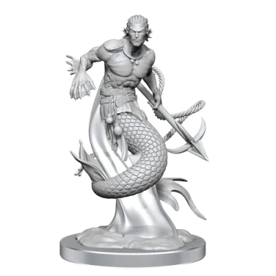 Image of D&amp;D Nolzur&#039;s Marvelous Miniatures: Wave 20: Merfolk Unpainted and Primed Tabletop RPG Games TTRPG