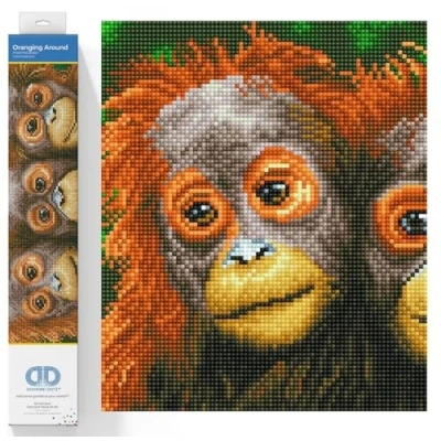 Image of DIAMOND DOTZ Painting, Beginner Kit, Stone, Oranging Around, DD8, Intermediate