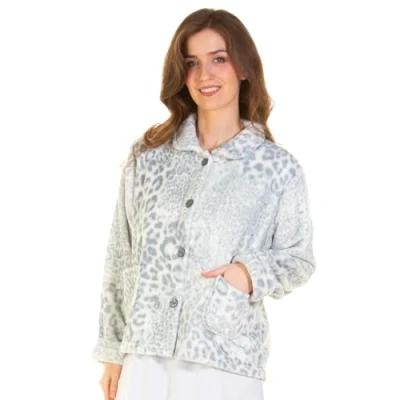 Image of Undercover Ladies Animal Classics Bed Jacket 67470 Blue L XL