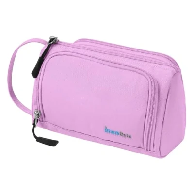 Image of SharkByte Large Pencil Case for Girls Boys, Big Capacity Cases Bag, Recycled Fabric Pen Pouch Holder Stationery Organizer School College Office Handle Student Teens Adults
