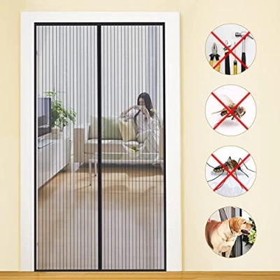 Image of MYCARBON Magnetic Fly Screen Door, Upgrade Enhanced Mesh, Powerful Magnets, Full Frame Magic Mosquito Door Curtain No Gap, Keeps Bugs Out Pet and Kid Friendly, 65x200cm