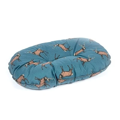Image of Danish Design Teal Woodland Stag Machine Washable Deep Filled Dog/Puppy Quilted Mattress 27 Inch