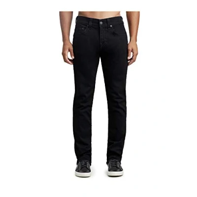 Image of True Religion Men&#039;s Geno Low Rise Slim Fit Straight Leg Jean, Body Rinse Black, 29W x 34L
