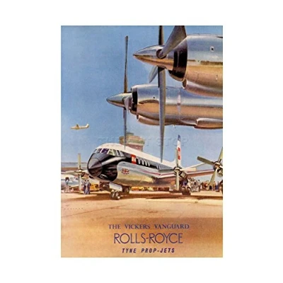 Image of Wee Blue Coo Ad Plane Vickers Vanguard Jets Picture Wall Art Print