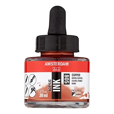 Image of Amsterdam Acrylic Ink Bottle 30 ml Copper 805 (17208050)