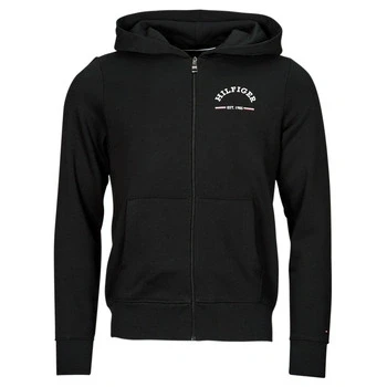 Image of Tommy Hilfiger ROUNDALL HOODED ZIP THROUGH men&#039;s Sweatshirt in Black