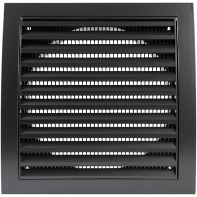Image of Vent Systems Ø150 mm / 6&quot; Inch Anthracite Air Plastic Cover Louvered Outdoor Opening Flap Built in Pest Guard Screen HVAC for Home Improvement