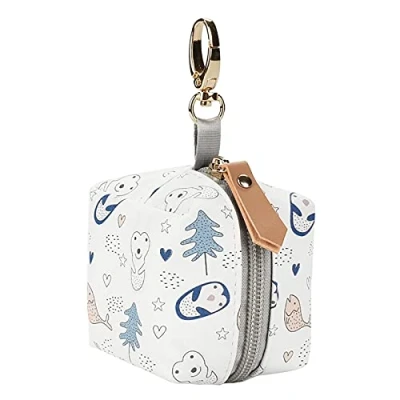 Image of Soother/Pacifier Pouch, Case Holder, Soother Pod Box Pacifier Holder Travel Case, Attach to Diaper Bags, Hold or Nipple Shield