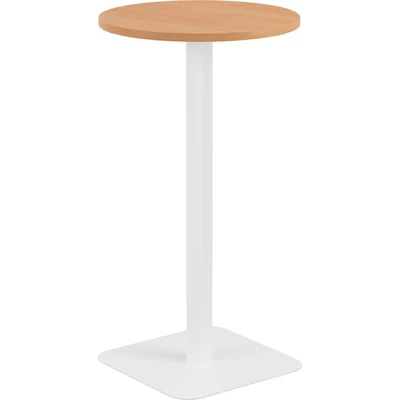 Image of Vivace 600mm High Table Beech Top and White Legs Ref CH2685WHBE2
