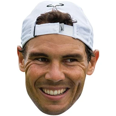 Image of FoxyPrinting Rafael Nadal Sports Star Celebrity Cardboard Party Face Mask Fancy Dress