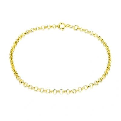 Image of Carissima Gold Women&#039;s 9ct Yellow 80 Round Belcher Bracelet 18.5cm/7.25&#039;&#039;