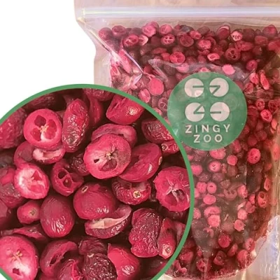 Image of Freeze Dried Cranberries XL 250g Natural Premium No Added Sugar Fruit to Make Own Cranberry Powder, Sauce or Snack Sweets ZingyZoo
