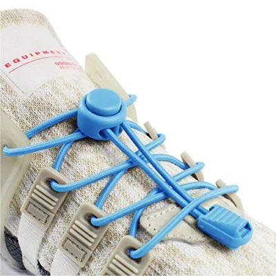 Image of INMAKER No Tie Laces for Adults and Kids, Elastic Shoe Trainers, Round Shoelaces