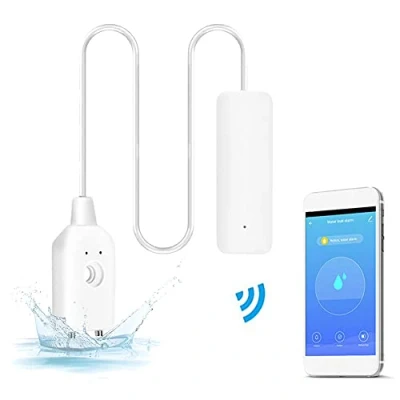 Image of Water Alarm Sensor, WiFi Leak Detector, Overflow Flood Leakage Alerts, Remote Monitoring Leaker for Heater Basement Sewage Pump, TUYA/Smart Life APP Notification