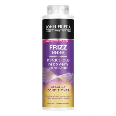 Image of John Frieda Frizz Ease Miraculous Recovery Conditioner 500ml, Smoothing for Dry, Distressed Hair, Anti