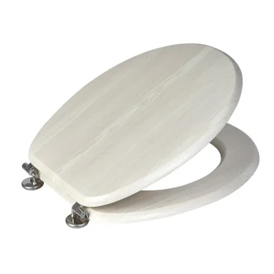 Image of Showerdrape Oxford White Oak Toilet Seat