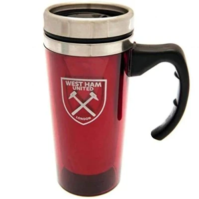 Image of West Ham United F.C. FC Football Team Aluminium Travel Journey Mugs with Handle, One Size, Claret
