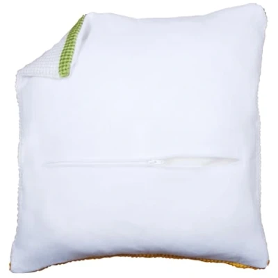 Image of Vervaco Cushion Back with Zipper Kit White, Cotton, Multi Color, 1 Count (Pack of 1)