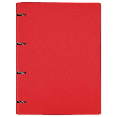 Image of A4 Binder Ruled Notebook Refillable Planner Round Ring Leather Cover Notepad