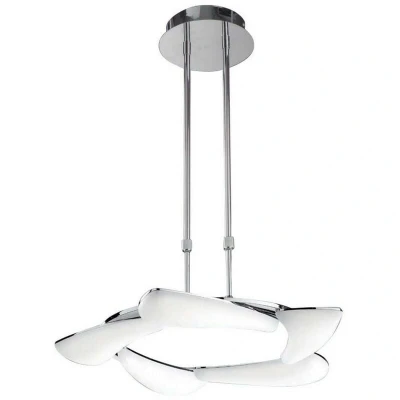 Image of Mistral Telescopic 30W LED Round 3000K, 2700lm, Polished Chrome, Frosted Acrylic