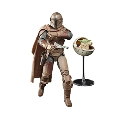 Image of Star Wars The Black Series Mandalorian and Grogu (Arvala 7) Toys 15 Cm Scale Action Figures, Kids Ages 4 Up