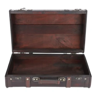 Image of ZJchao Wooden Suitcase, Retro Suitcase,Vintage Style Suitcase with Charm and Practical Functionality, ZJchaotosi2dphx1