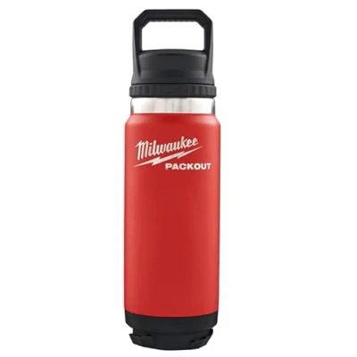 Image of Milwaukee PACKOUT Bottle 710ml Chug Lid Red