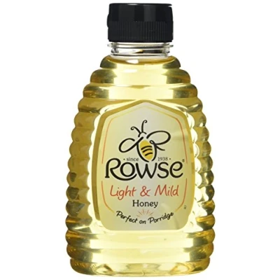 Image of Rowse Light and Mild Squeezy Honey, 340 g, Pack of 6
