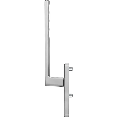 Image of HOPPE 11598633 Toulon Lifting Sliding Door Handle Outside PZ, Length 253, Aluminium Stainless Steel Effect, Edelstahl Effekt
