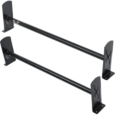 Image of VEVOR Van Roof Ladder Rack, 2 Bars Alloy Steel Racks, 227 KG Capacity Rain Gutter Adjustable Length 910 1460 mm, Rack Compatible with Chevrolet Express, GMC Savana, etc