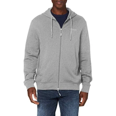 Image of Armani Exchange Men&#039;s Everyday French Terry Hoodie, Grey (BROS BC06 Alloy HTR 3901), Small