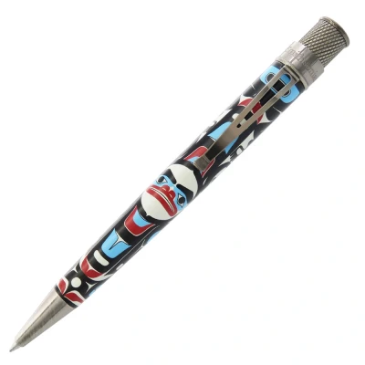 Image of Retro 51 Tornado Smithsonian Rollerball Pen in Raven Steals the Sun, Silver