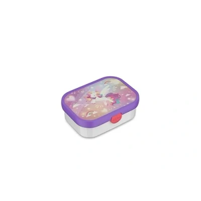Image of Mepal Lunch Box Campus, Bento for Children, with Compartment and Fork, Clip Closure, Dishwasher Safe BPA Free, 750 ml, Unicorn Glow