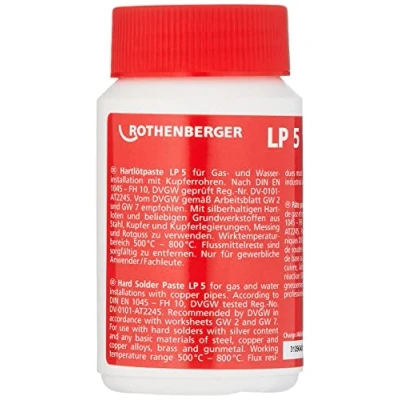 Image of Rothenberger 40500 &quot;LP 5&quot; Hard Solder Paste, Orange, 160 g
