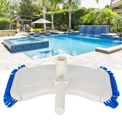 Image of Swimming Pool Cleaner, Floor Vacuum Cleaner Head, Liner Head with Side Brushes, Cleaning Brush for Pool, Spa, Hotel