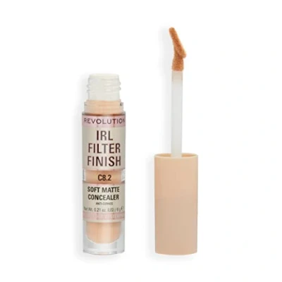 Image of Makeup Revolution IRL Filter Finish Concealer, Medium to Full Coverage, Matte Finish, C8.2, Skin Tones, 6g
