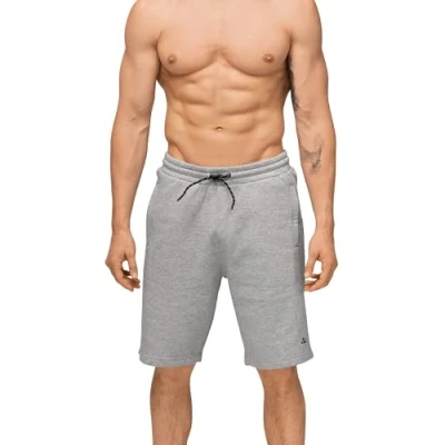 Image of DANISH ENDURANCE Men&#039;s Gym Shorts, Jogger Sweat Shorts with Pockets, Sports &amp; Running, Grey Melange, XXL