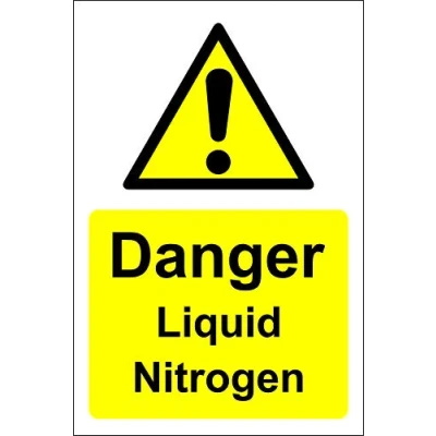 Image of Liquid nitrogen Warning safety sign Self adhesive sticker 200mm x 150mm