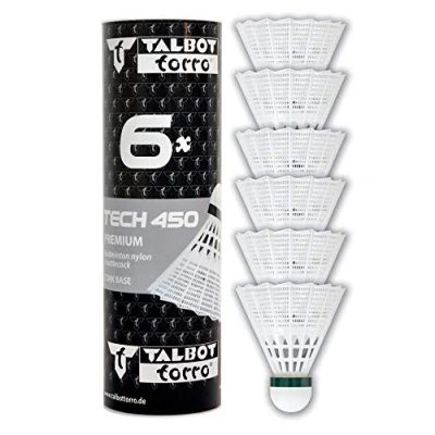 Image of Talbot Torro Unisex&#039;s Tech 450 Premium Nylon 4015752928201 Shuttlecock, Green/Slow Speed, Small